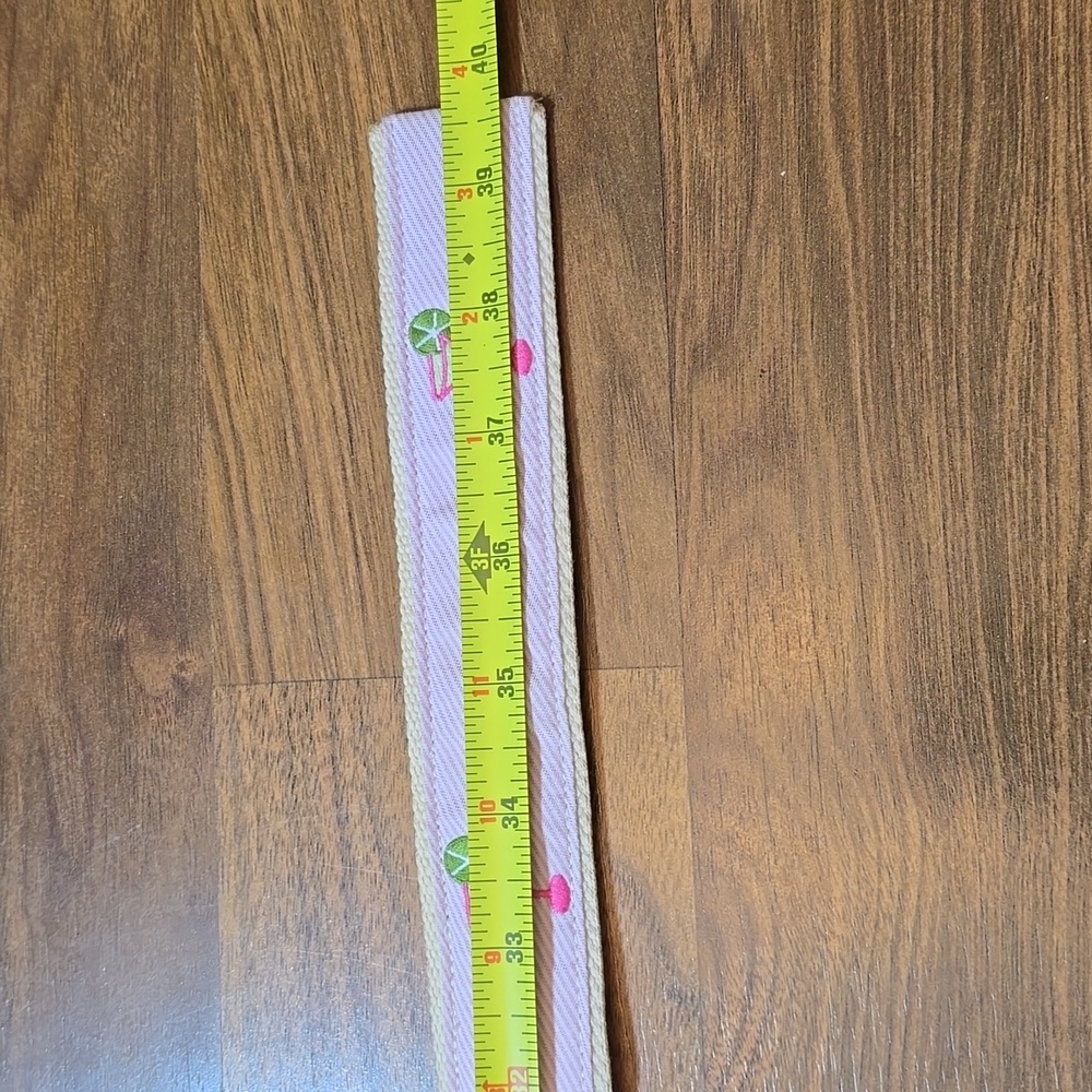 J. Crew Pink Martini Cocktail Embroidered D-Ring Belt - Picture 8 of 10